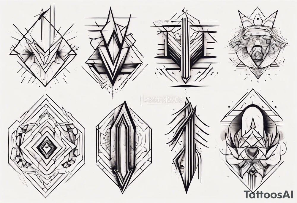 Abstract linear tattoo idea