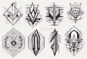 Abstract linear tattoo idea