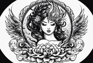 Music on fire tattoo idea