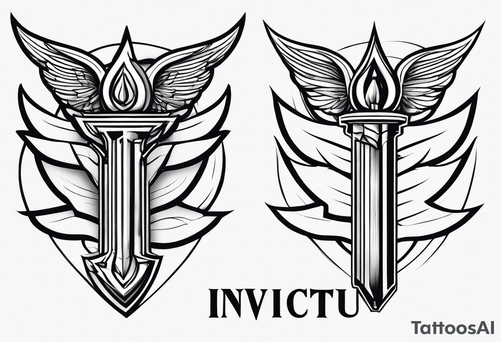 The word INVICTUS in all caps. tattoo idea