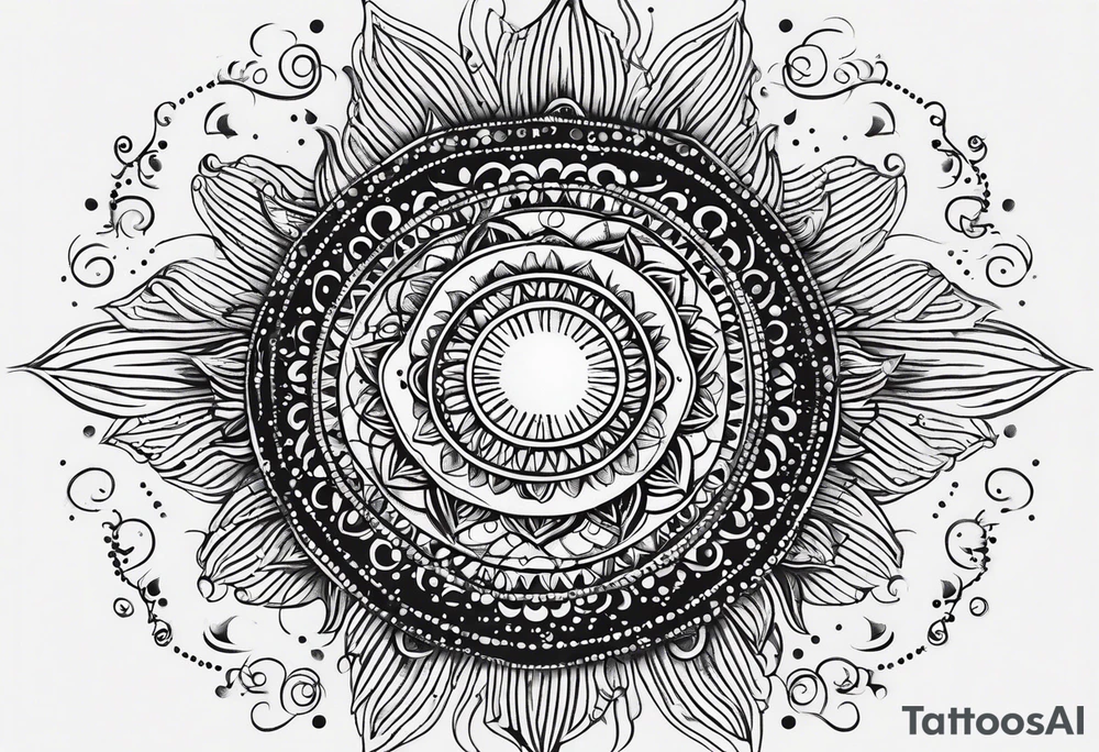simple sun made of black dots and circles tattoo idea simple sun made of black dots and circles tattoo idea