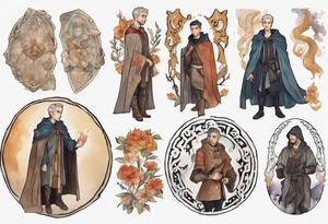 Tan France wearing a medieval cloak tattoo idea