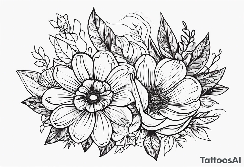Dlowers tattoo idea