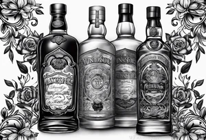 Windsor whiskey bottle tattoo idea