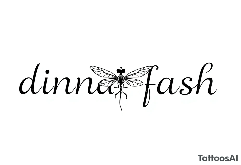 dinna fash. Style celtic flower. Dragon fly. Minimaliste. Simple tattoo idea