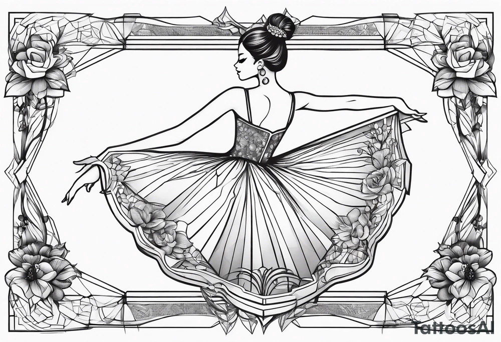 ballerina music box tattoo idea