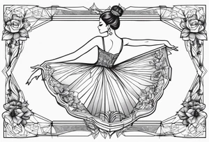 ballerina music box tattoo idea