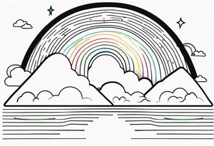 RAINBOW VECTOR tattoo idea