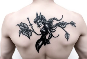 Poison ivy f4om batman character sketch style tattoo idea
