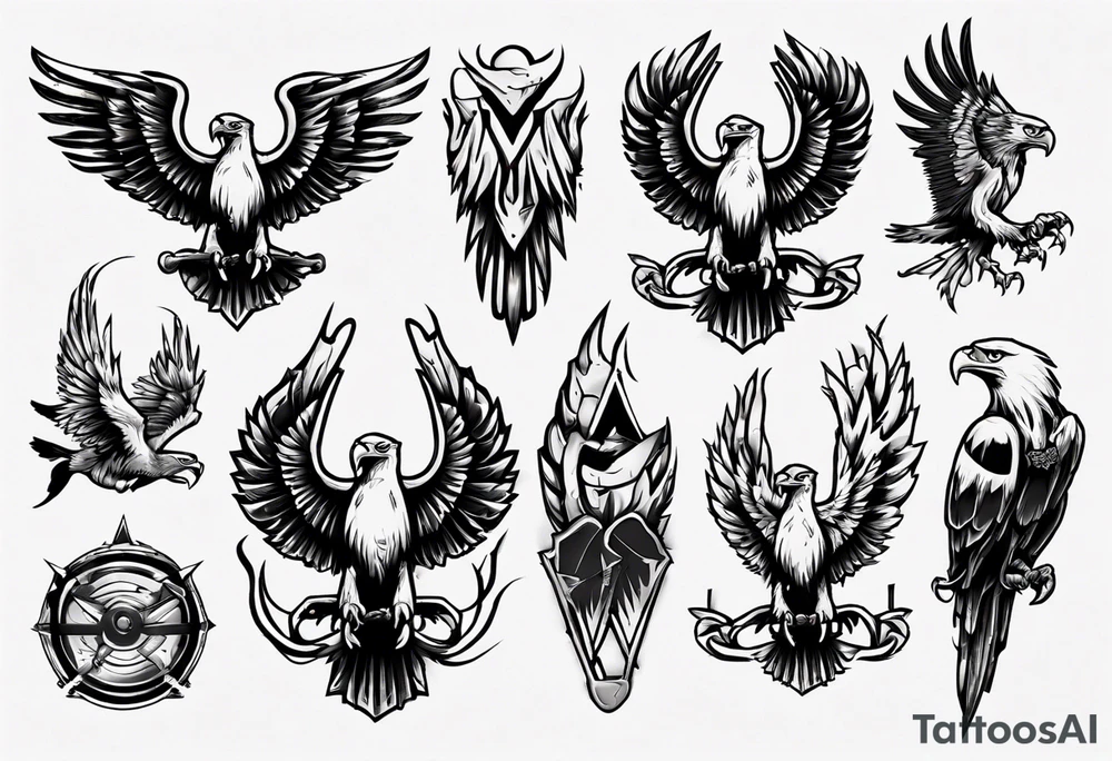 killer eagle tattoo idea