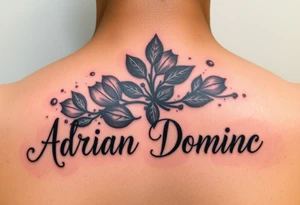 My kids names- Ariana Adrian Dominic in gangster prison art tattoo idea