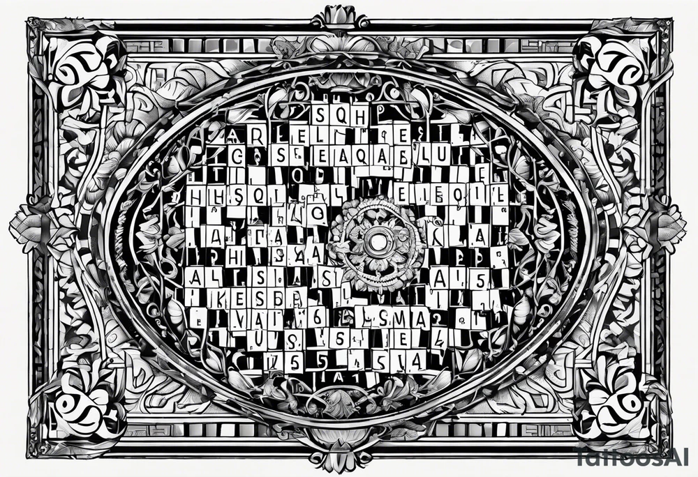scrabble tile tattoo idea