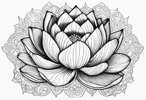 Fleur de lotus tattoo idea