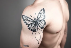 Justinwith butterfly and dragonfly tattoo idea