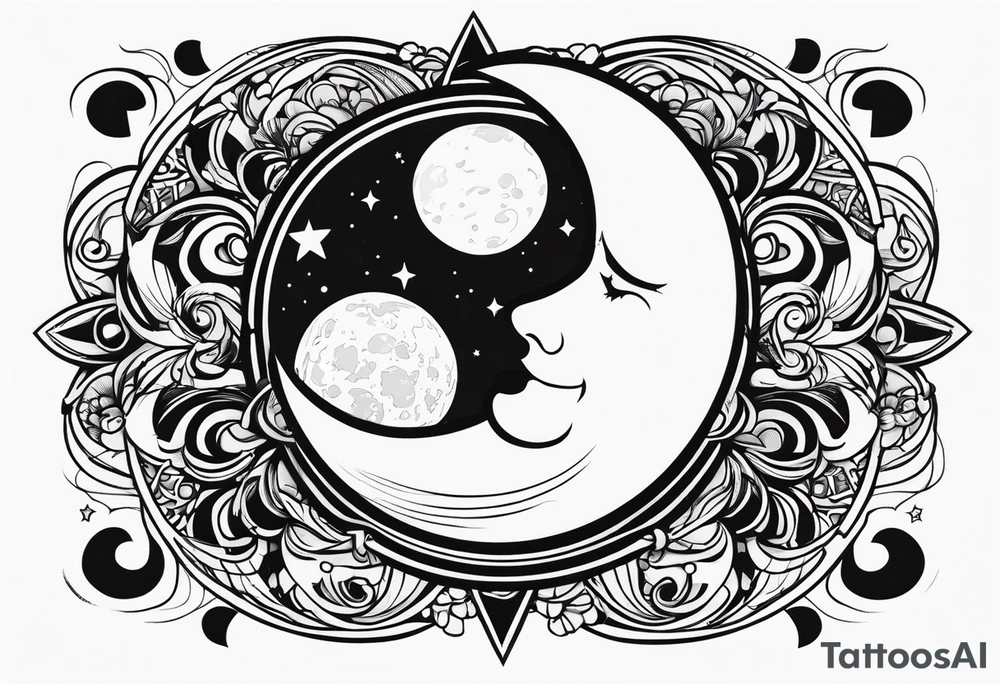sacred moon tattoo idea