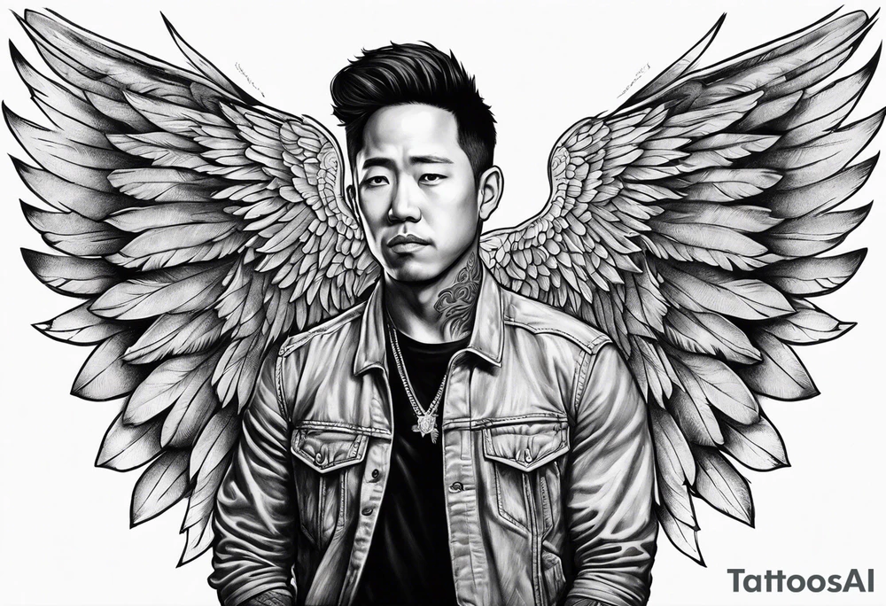 Glenn with wings tattoo idea