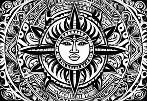 Taino Tribal sun tattoo idea