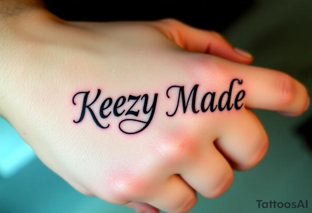 letters only fancy twisted and intertwined through one another (KeezY MadE ) almost like one line tattoo idea
