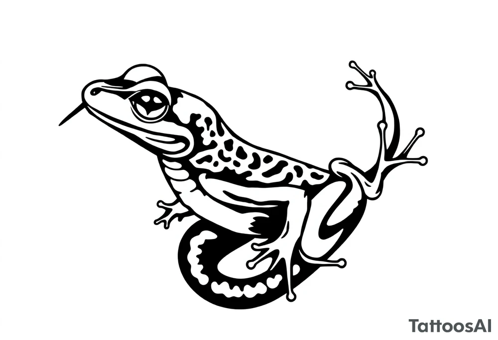 snake frog and eyeball tattoo idea