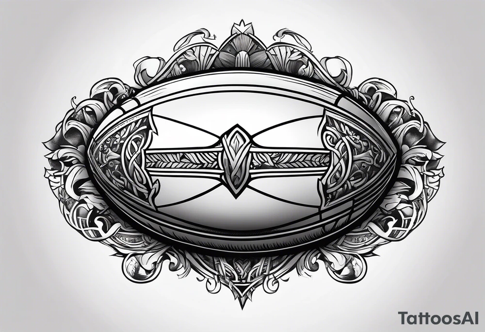Rugby ball viking tattoo idea