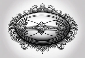 Rugby ball viking tattoo idea