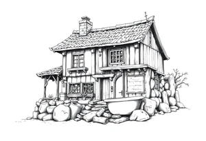 bath house from spirited away tattoo idea