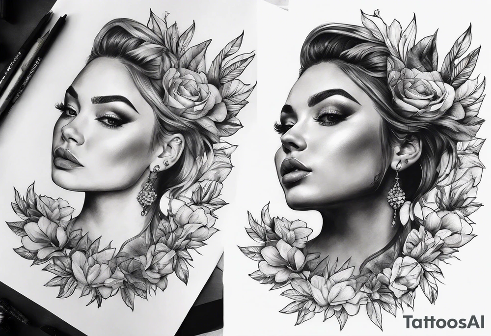 Дракон на фоне луны tattoo idea