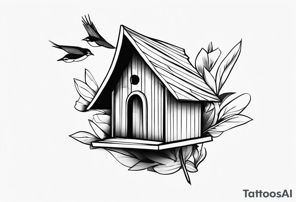 BIRD HUT tattoo idea