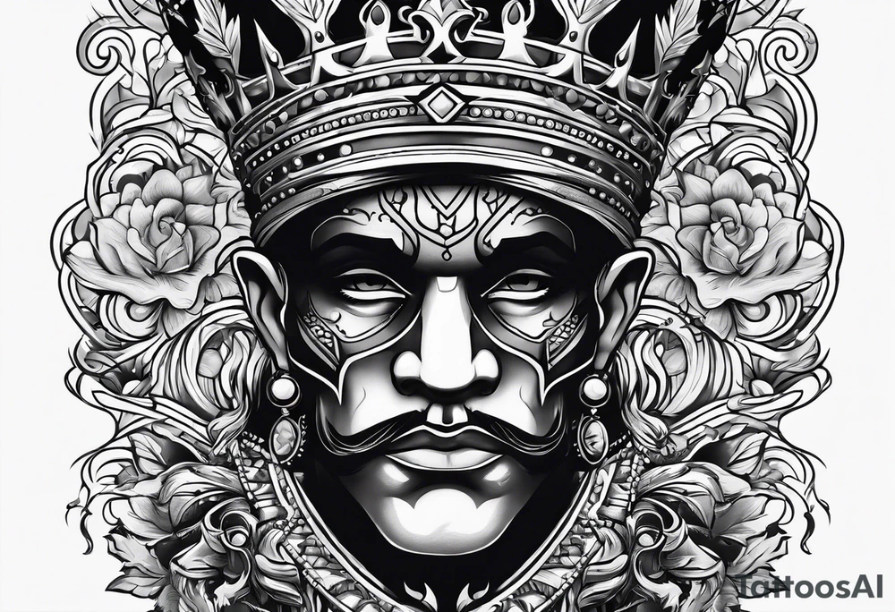 King Saez across the back tattoo idea