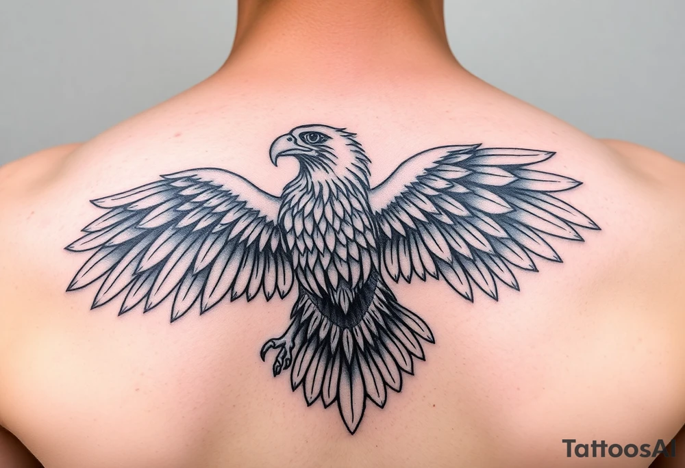 Indigenous eagle tattoo idea