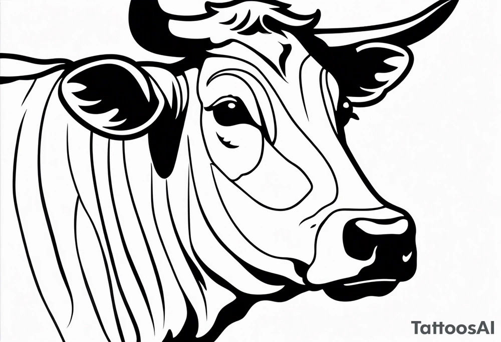 COW CHEWING tattoo idea
