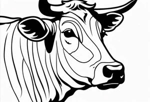 COW CHEWING tattoo idea