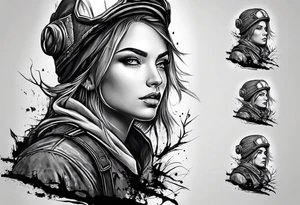 A soldier’s innocence lost to fear and darkness tattoo idea