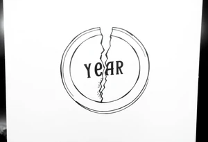 Broken "One Year" Chip/Coin sobriety tattoo idea