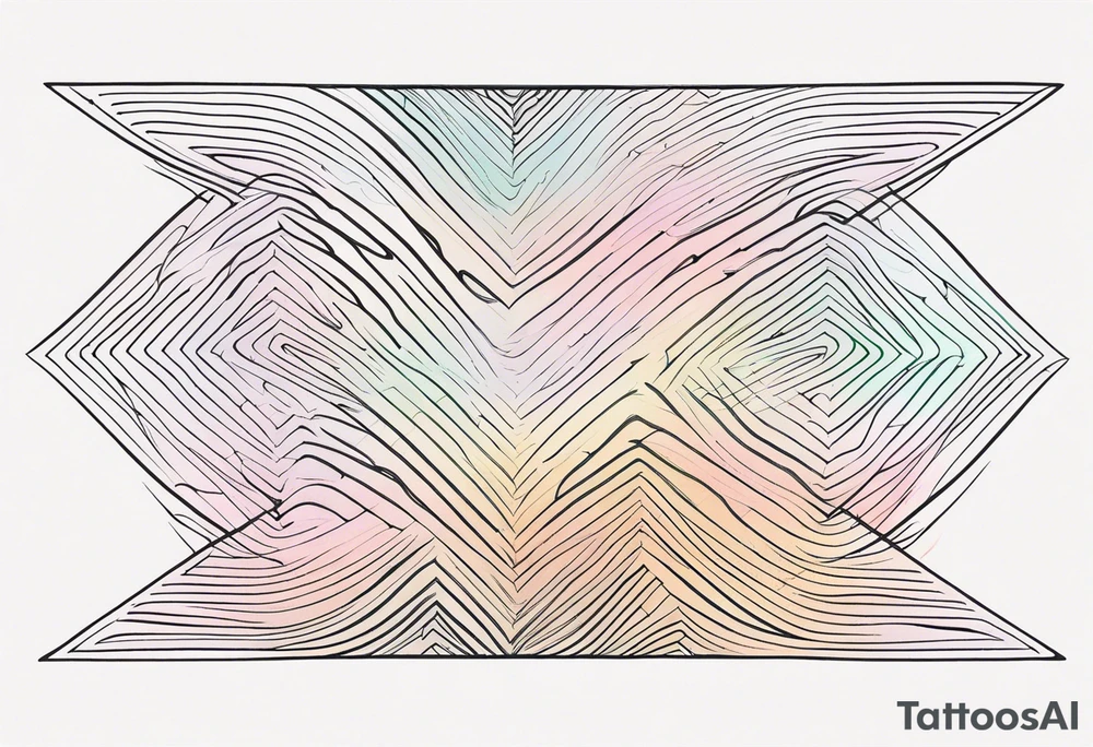 neo-tribal abstract lines gradient tattoo idea