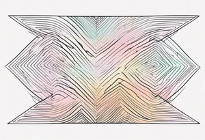 neo-tribal abstract lines gradient tattoo idea