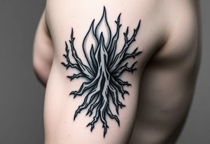 fire in a roots prison tattoo idea
