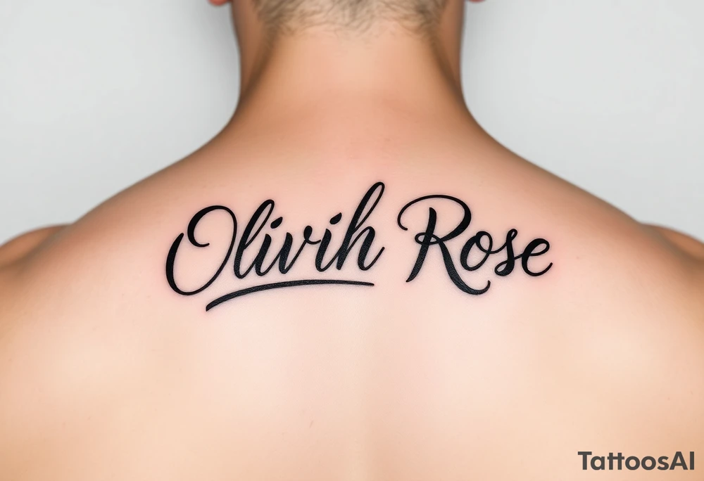 cursive Oliviah Rose tattoo idea