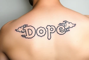 Dope spelled out in smoke
Clouds tattoo idea