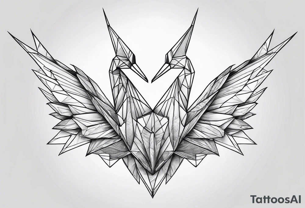 Origami crane and Kobe tattoo idea