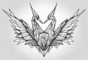 Origami crane and Kobe tattoo idea