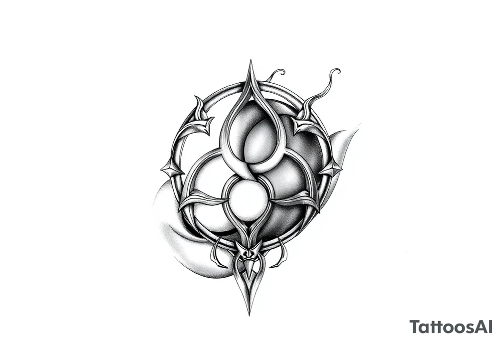 Triskelion Yin and yang twins tattoo idea