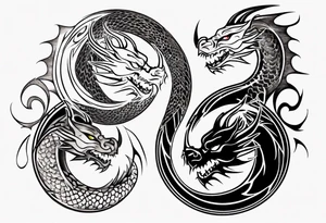 Dragon Yin Yang tattoo idea