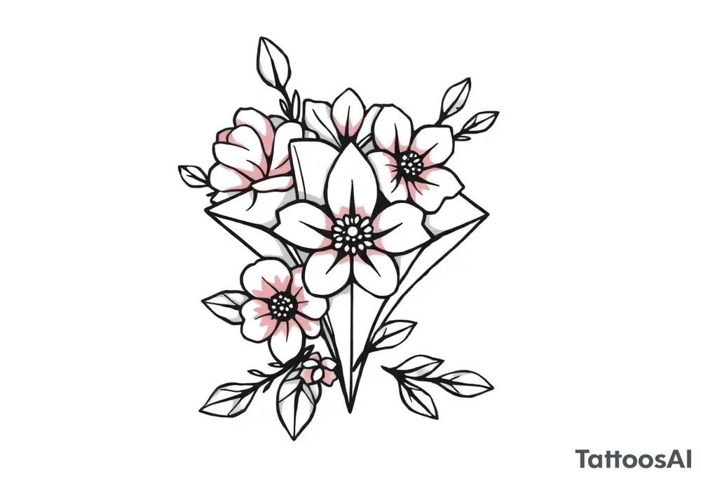 Flowers diamond, mississippi, tattoo idea