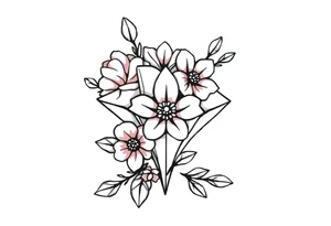 Flowers diamond, mississippi, tattoo idea