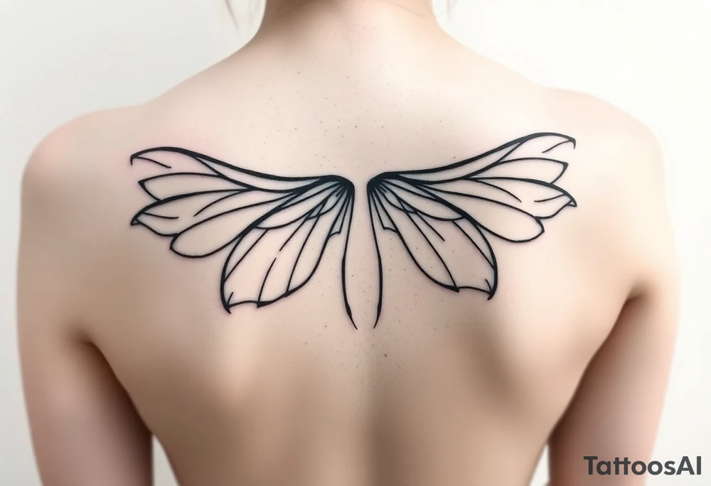 Dark fairy wings tattoo idea