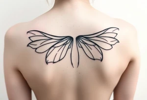 Dark fairy wings tattoo idea