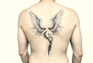 Archangel ariel tattoo stencil for thigh on women tattoo idea