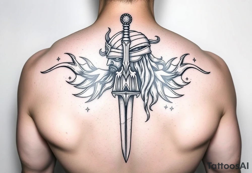viking warrior,sword tattoo idea