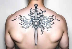 viking warrior,sword tattoo idea